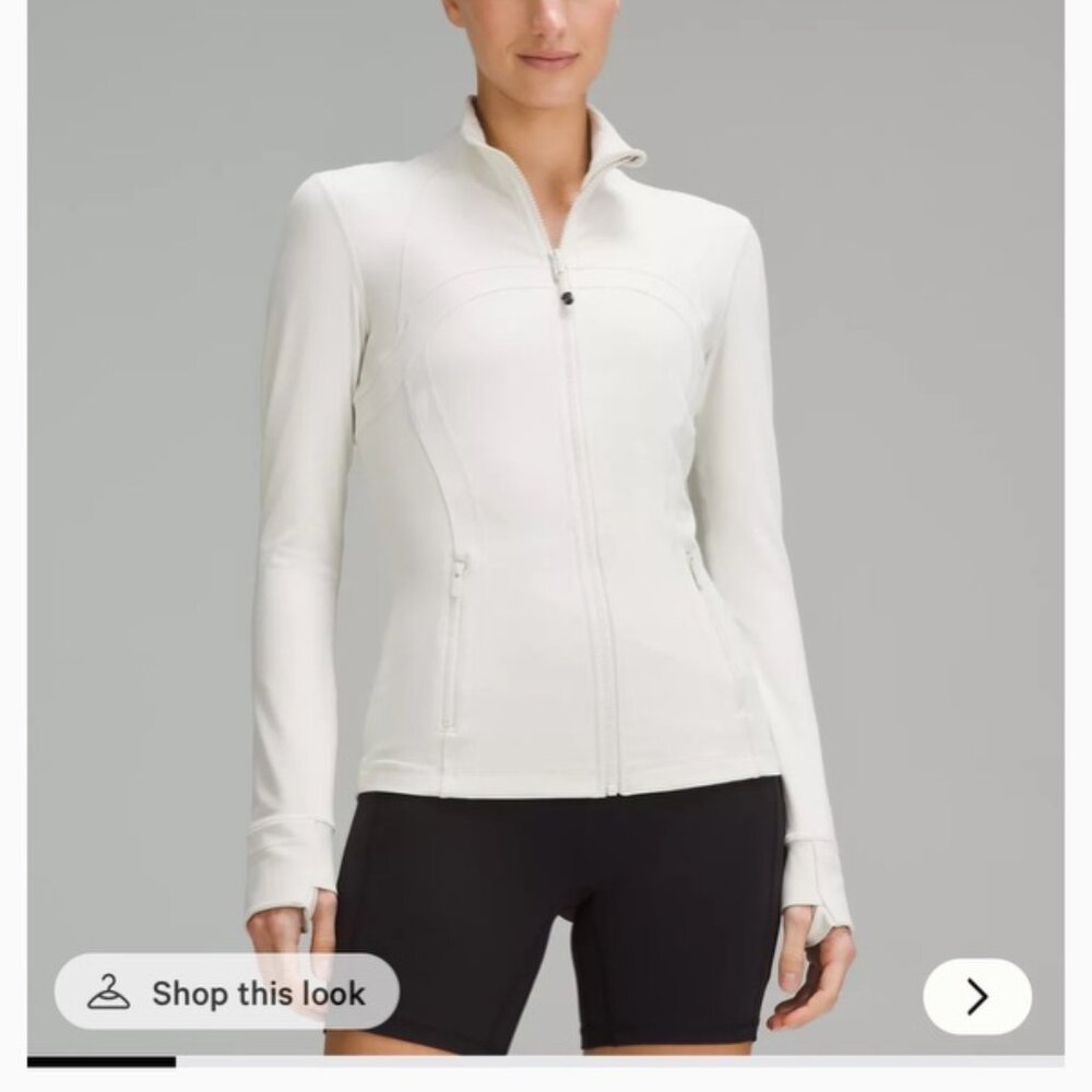 Lululemon White Quarter Zip Jacket Size 2